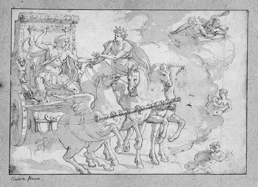Prospero Fontana - Phaeton Receiving The Chariot Of The Sun From His Father Apollo