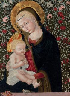Pseudo-Pier Francesco Fiorentino - The Madonna and Child with a goldfinch