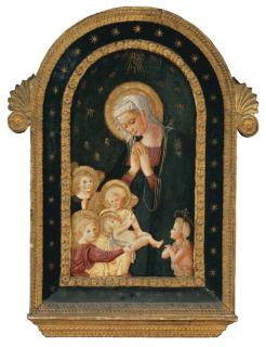 Pseudo-Pier Francesco Fiorentino - The Madonna and Child with the Infant Saint John the Baptist and adoring Angels