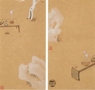 Pu Sheng - Scholar’s Table, Rock and Tree