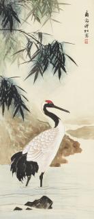Pu Zuo - Crane And Bamboo