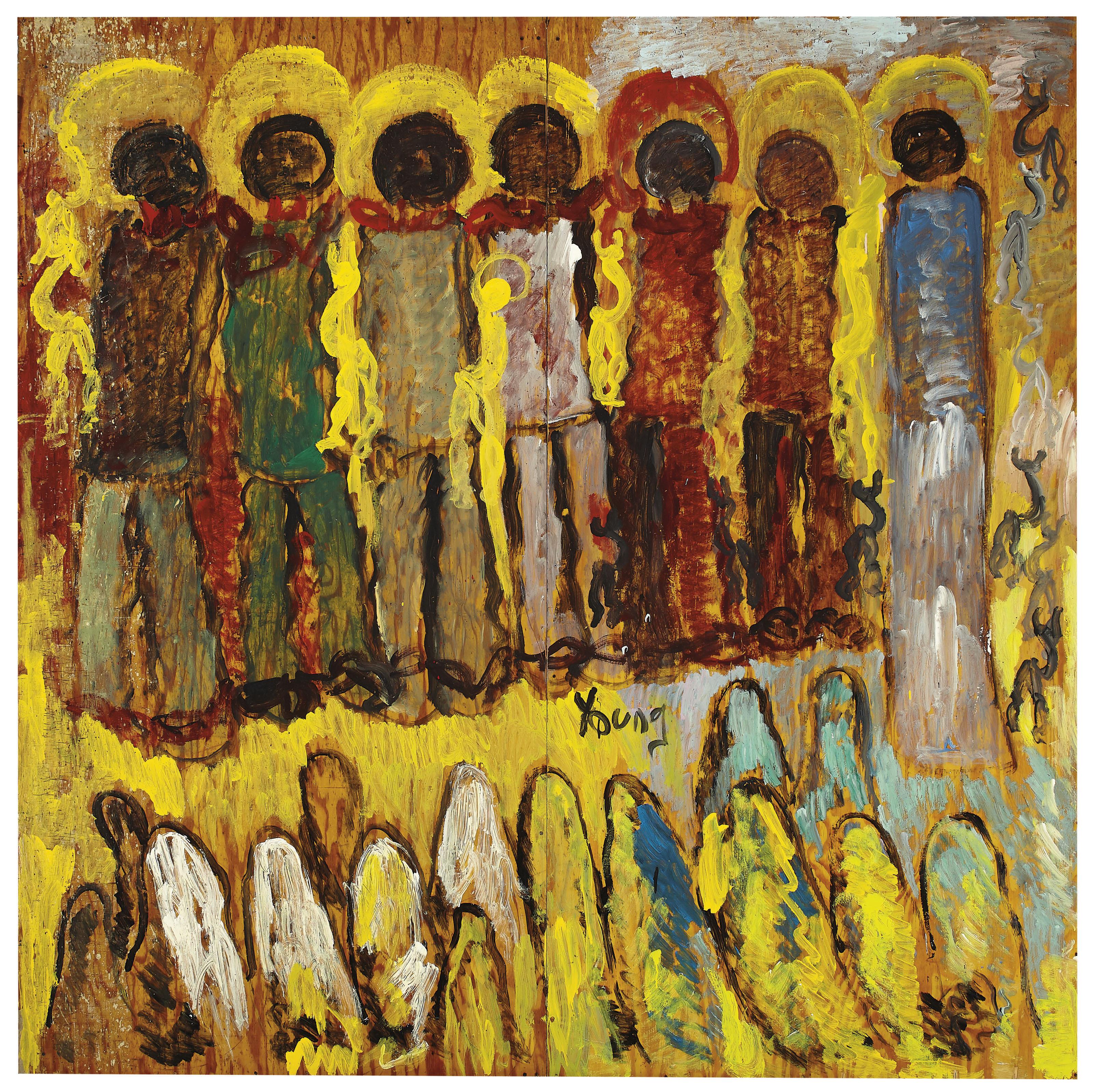 Purvis Young - Angels in the Mountains