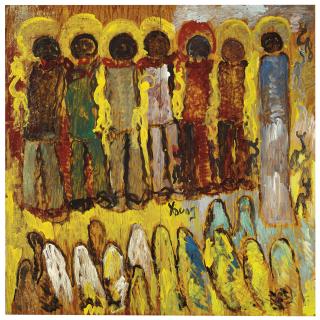 Purvis Young - Angels in the Mountains