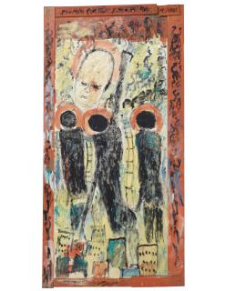 Purvis Young - Untitled (Three Saints with Needle)