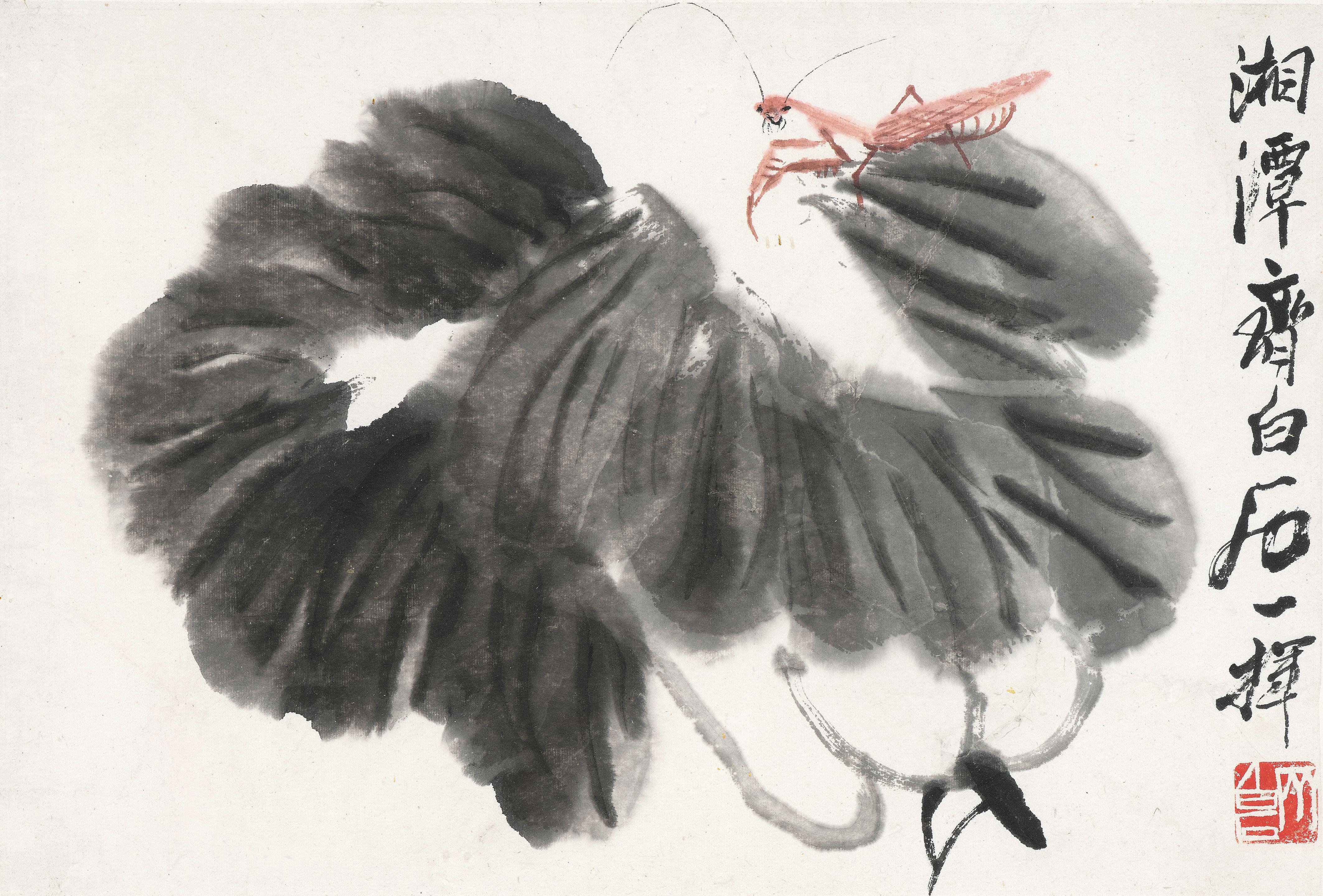 Qi Baishi - Cabbage and Mantis