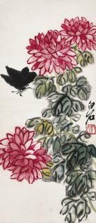 Qi Baishi - Chrysanthemum And Butterfly