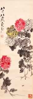 Qi Baishi - Cricket and Chrysanthemum