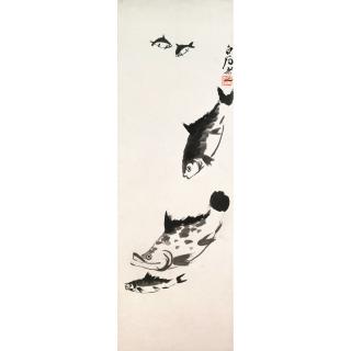 Qi Baishi - Fish Frolic