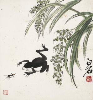 Qi Baishi - Frog and Insect