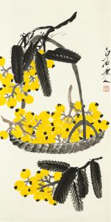 Qi Baishi - Loquats In A Basket
