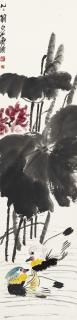 Qi Baishi - Mandarin Ducks in Lotus Pond