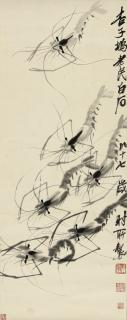 Qi Baishi - Six Shrimps