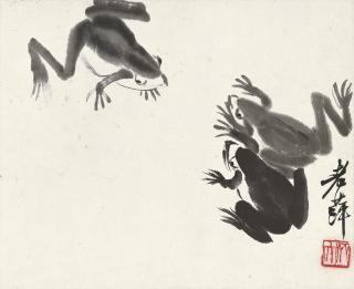 Qi Baishi - Three Frogs