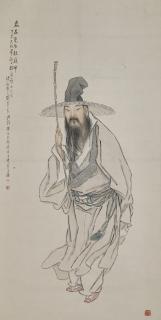 Qian Hui\'An - Scholar Holding Stick
