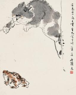 Qian Shoutie - Cat And Frog