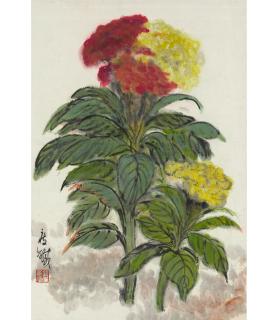 Qian Shoutie - Flowers in a Vase