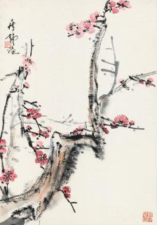 Qian Shoutie - Red Plum Blossoms