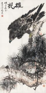 Qiao Mu - Eagle And Pine Trees