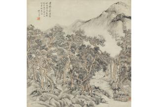 Qin Bingwen - Wind in the Pines of a Myriad Ravines, after Wang Meng