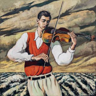 Qin Qi - Man Playing Violin (Painted In 2013)