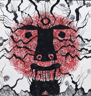 Qiu Deshu - Fissuring Scenery——Seal Of Cosmologic Series(Painted In 1990)