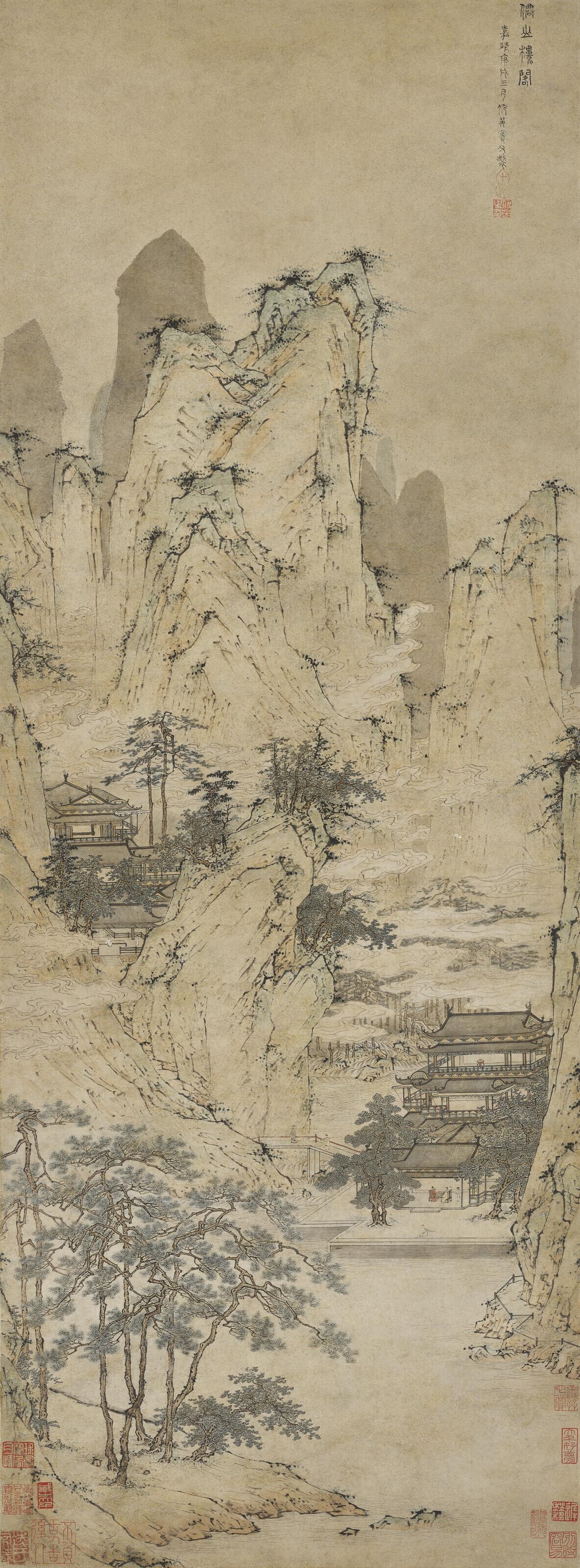 Qiu Ying - Celestial Mountains and Pavilions