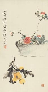 Qu Zhaolin - LOTUS AND PEONIES