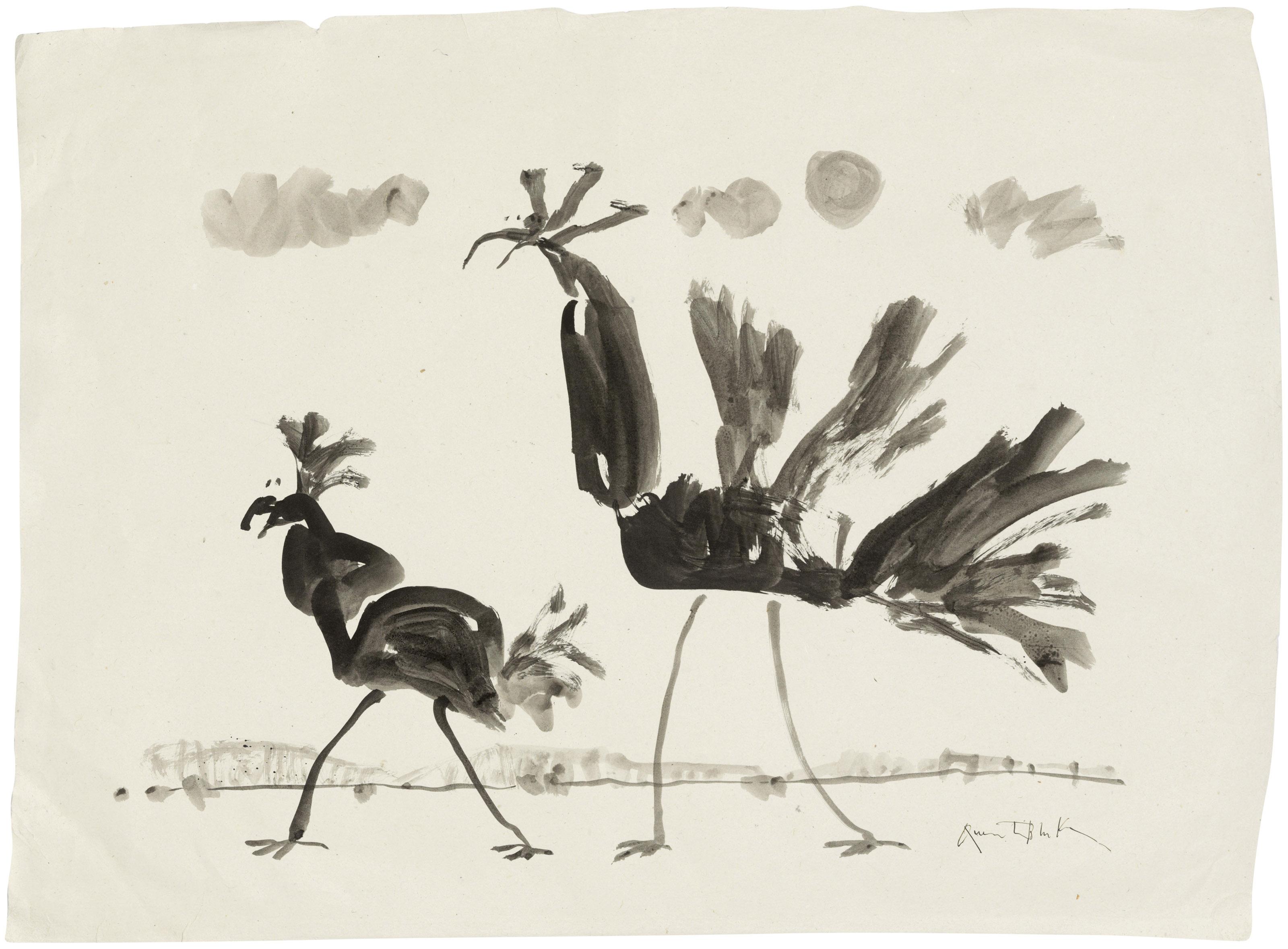 Quentin Blake - Birds in a Landscape