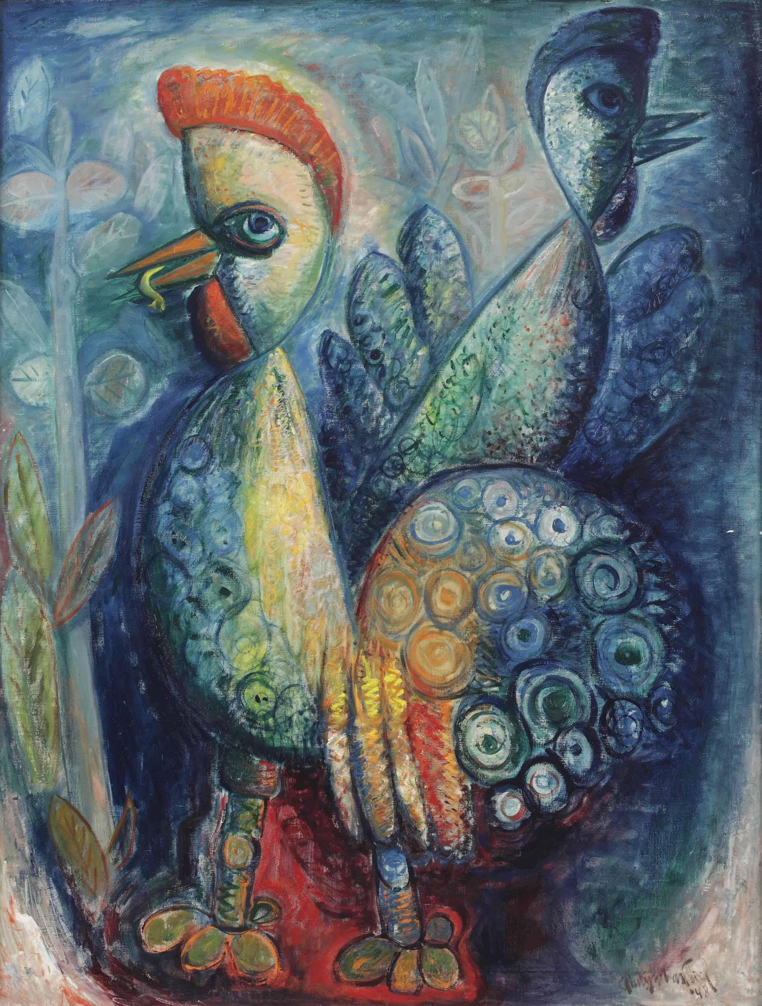 Quirijn Van Tiel - Two Roosters