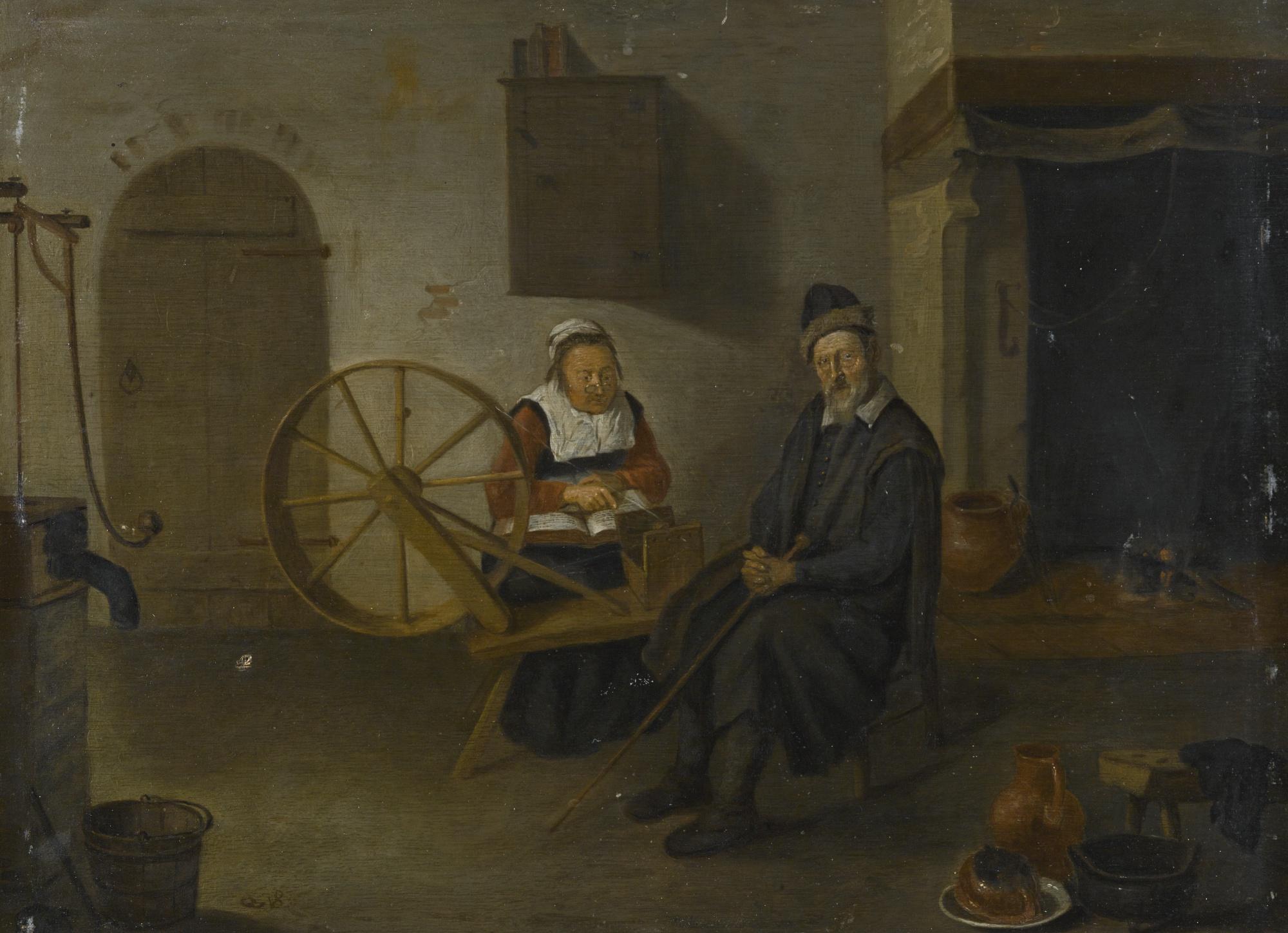 Quiringh Gerritsz. van Brekelenkam - A Couple In An Interior