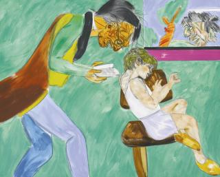 R. B. Kitaj - Father Reading Tom Sawyer To His Son