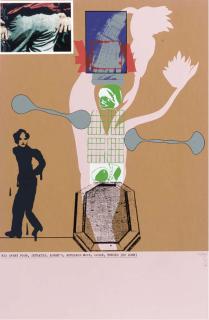 R.B. Kitaj - His Every Poor, Defeated, Loser\'s, Hopeless Move, Loser Buried (Ed Dorn), from Mahler Becomes Politics, Beisbol (K. 23xi)
