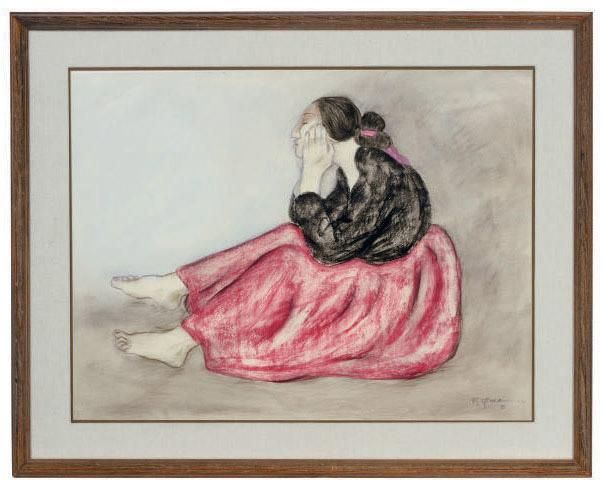 R.C. Gorman - Red Skirt