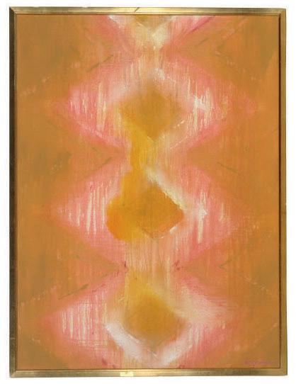 R.C. Gorman - Untitled (Red Rug Motif)