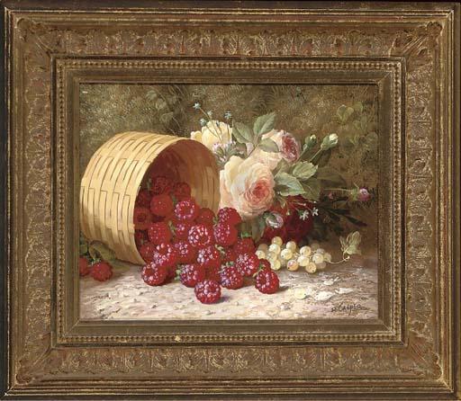 R. Caspers - Raspberries, Gooseberries And Roses, On A Mossy Bank; And Strawberries And Gooseberries, On A Mossy Bank