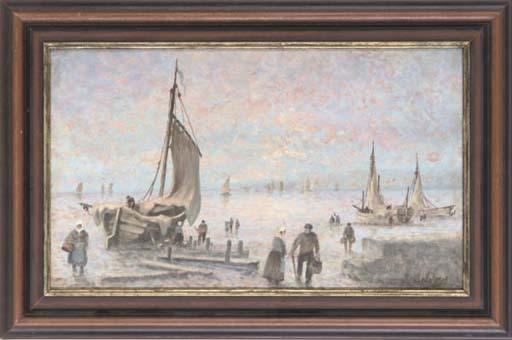 R. Mulders - Fisherfolk at low-tide