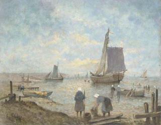 R. Mulders - Fisherwomen on the shore