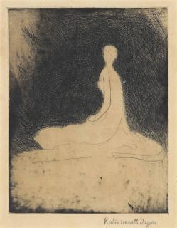Rabindranath Tagore - Untitled (Seated Lady)