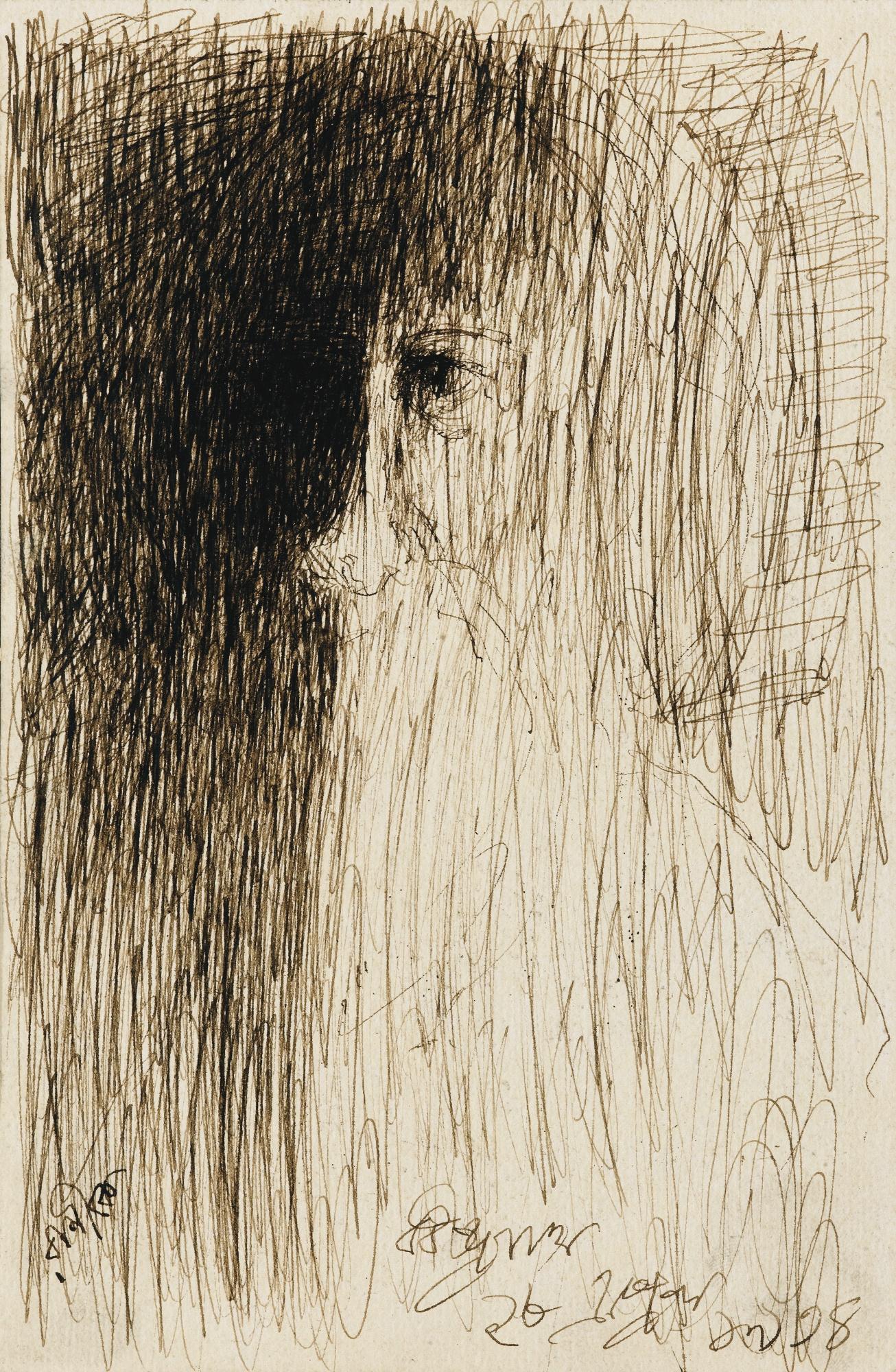 Rabindranath Tagore - Untitled (Self Portrait)