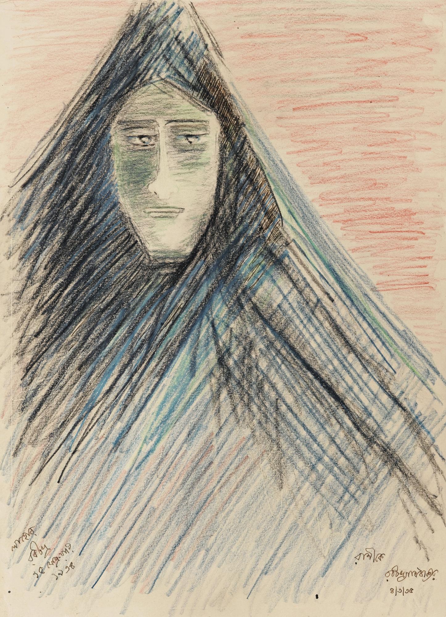 Rabindranath Tagore - Untitled (Veiled Woman)