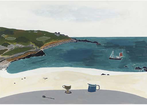 Rachel Nicholson - Porthmeor With Fishing Boat