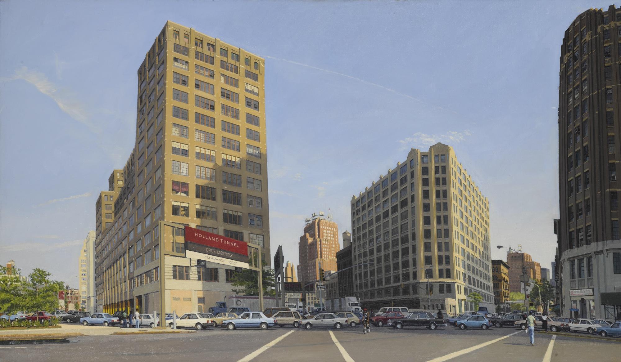 Rackstraw Downes - Approach To The Holland Tunnel With 75 Varick