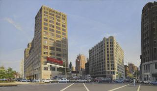 Rackstraw Downes - Approach To The Holland Tunnel With 75 Varick