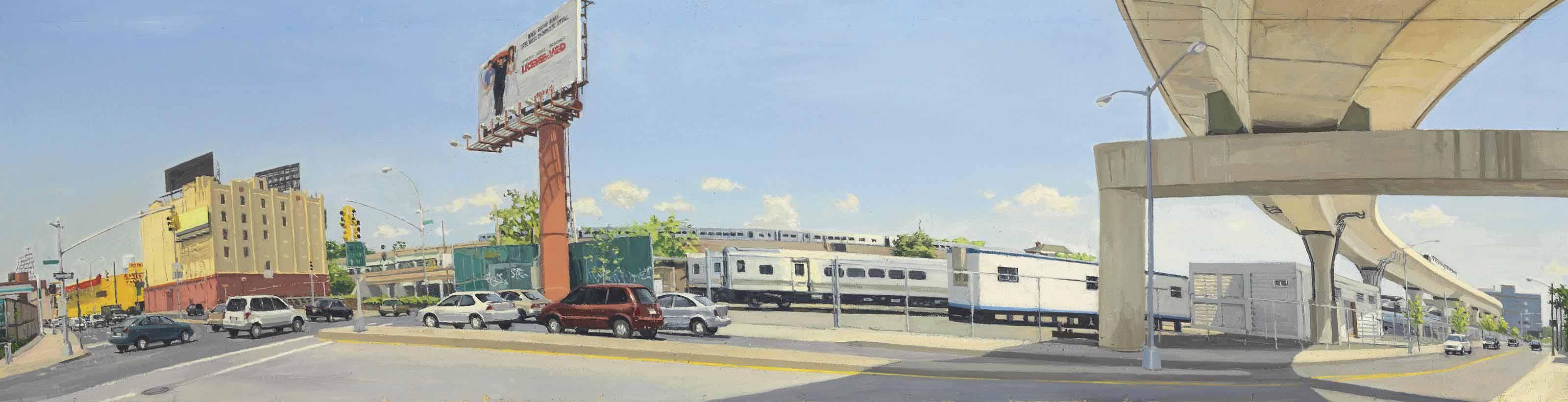 Rackstraw Downes - Atlantic Avenue at the Entrance to the Van Wyck Expressway