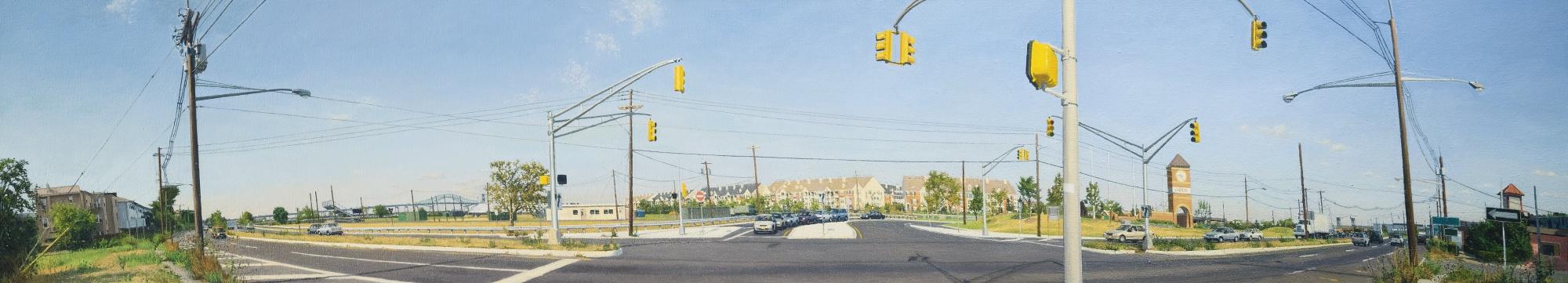 Rackstraw Downes - Society Hill And Environs In The Drought Of \'95, Jersey City