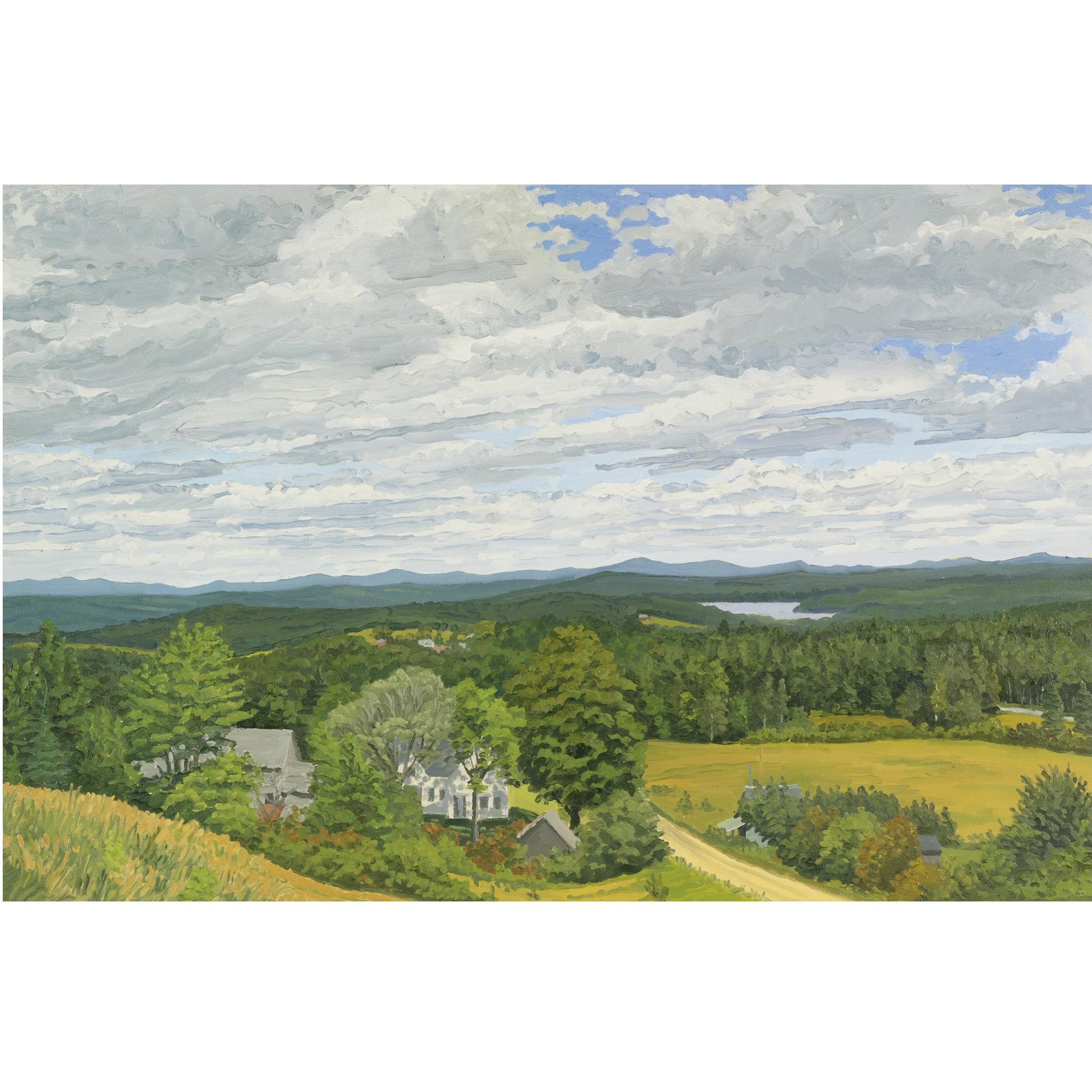 Rackstraw Downes - The Bennett Place With Lake Quantabakook