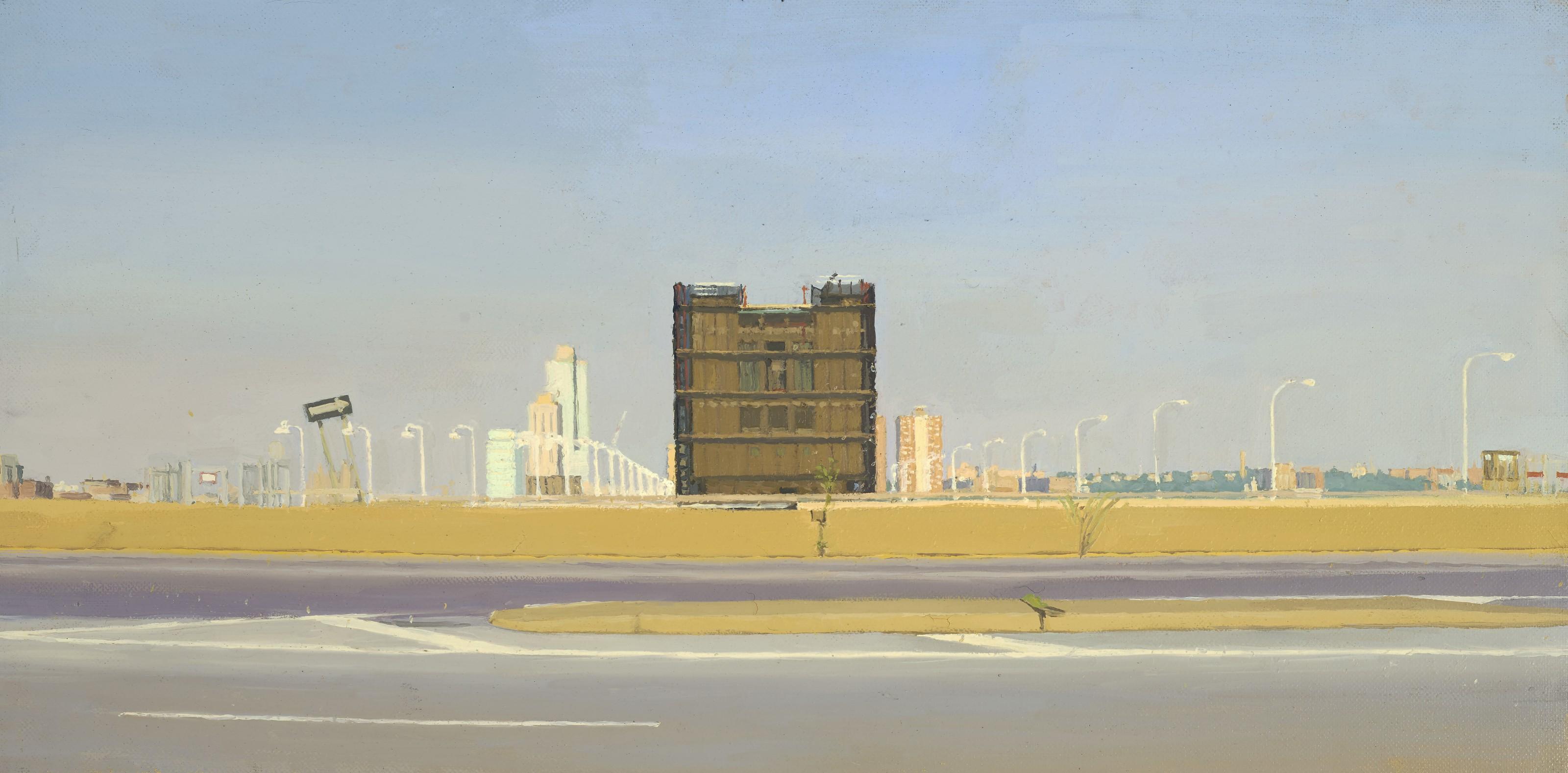 Rackstraw Downes - Ventilation Tower Under Renovation #1, Bermuda High