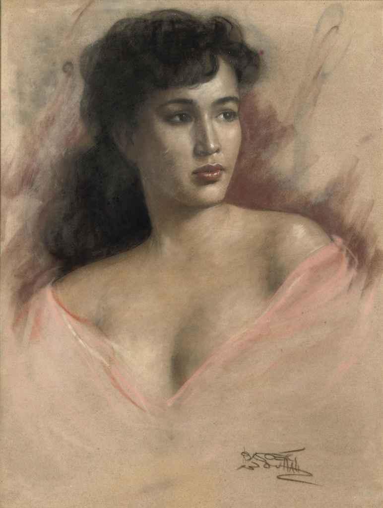 Raden Basoeki Abdullah - Portrait of a young lady