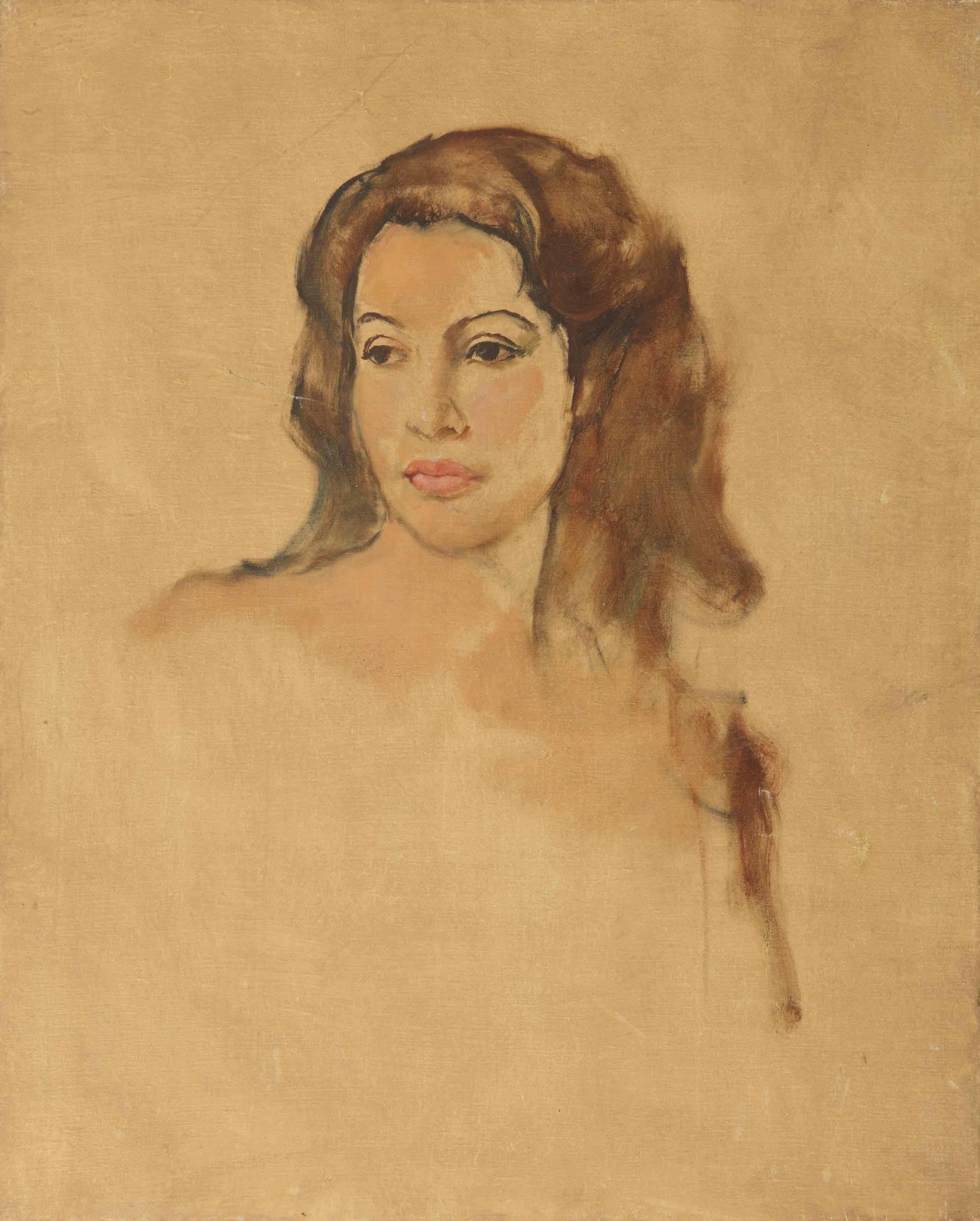 Raden Basouki Abdullah - Portrait of an Indonesian beauty