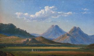 Raden Saleh Sjarif Boestaman - View Of Dieng Plateau